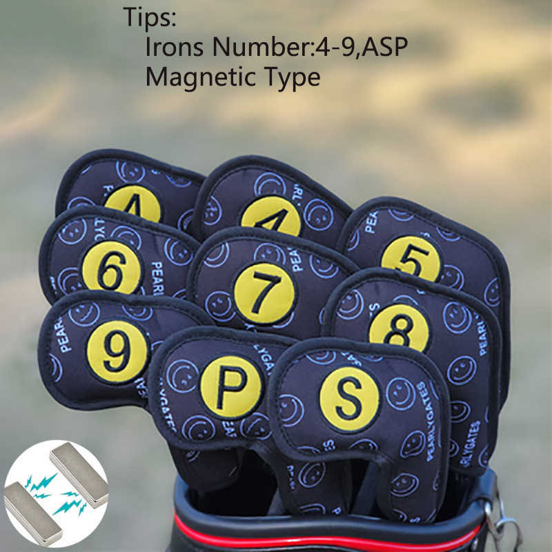 Other Golf Products Golf Wood Iron Headcovers Set Pearly Gates Golf Covers For Driver Fairway Hybrid Woods Irons Golf Club Protector Set J230506