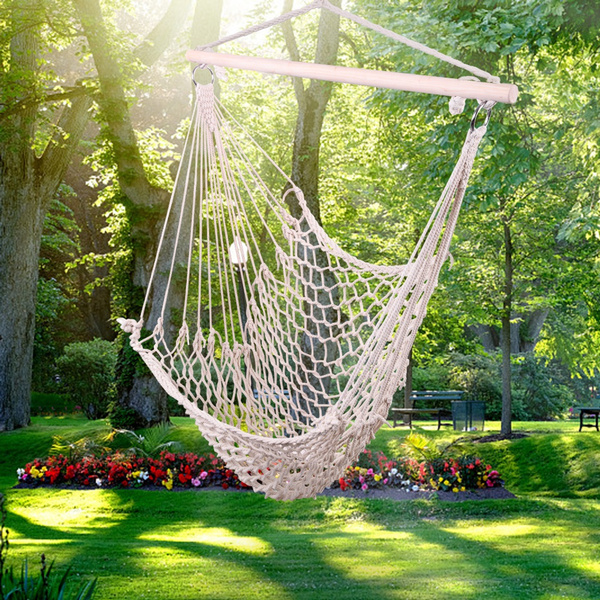 Cotton Hanging Rope Air Sky Chair Swing Beige we Cannot Ship To POBOx