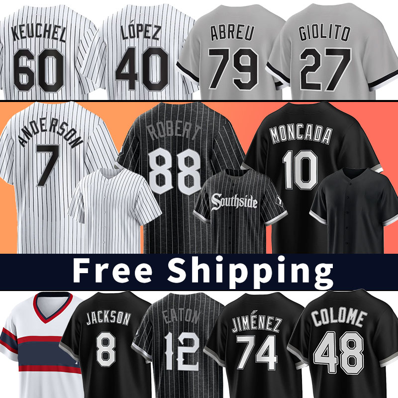 Tim Anderson Eloy Jimenez Baseball Jerseys Southside Luis Robert Chicago Reynaldo Lopez Dylan Cease Yoan Moncada Bo Jackson Yasmani Grandal Jimmy Lambert