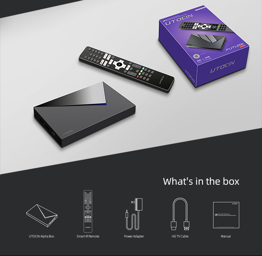 UTOCIN Alpha Android 11.0 TV Box Amlogic S905W2 2GB 16GB 2.4G 5G WiFi Bluetooth 4k AV1 Set Top Box Media Steamer Box VS XTV Box