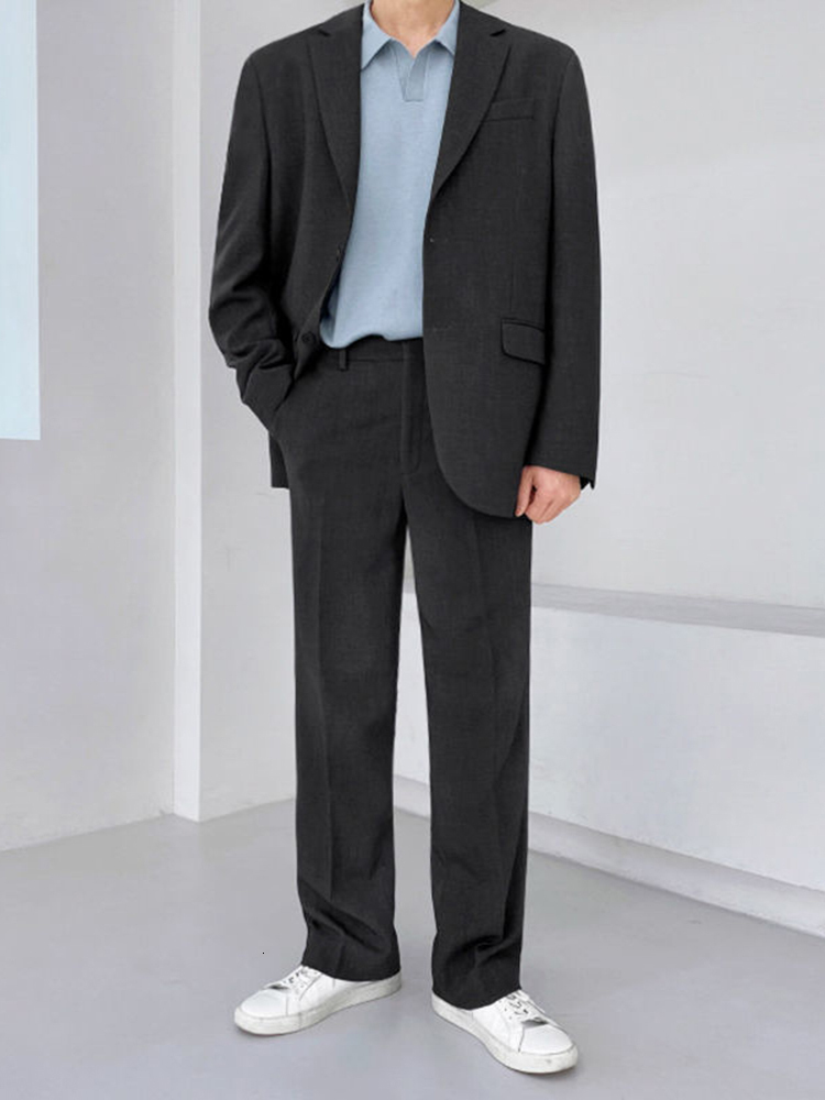Men's Suits Blazers IEFB Suit Coat Men's Autumn Korean Loose Trend Casual Solid Color Straight Pants Business Temperament 9A4459 230506
