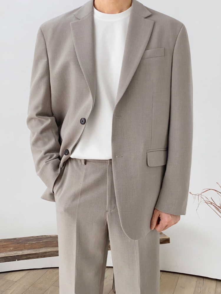 Men's Suits Blazers IEFB Suit Coat Men's Autumn Korean Loose Trend Casual Solid Color Straight Pants Business Temperament 9A4459 230506