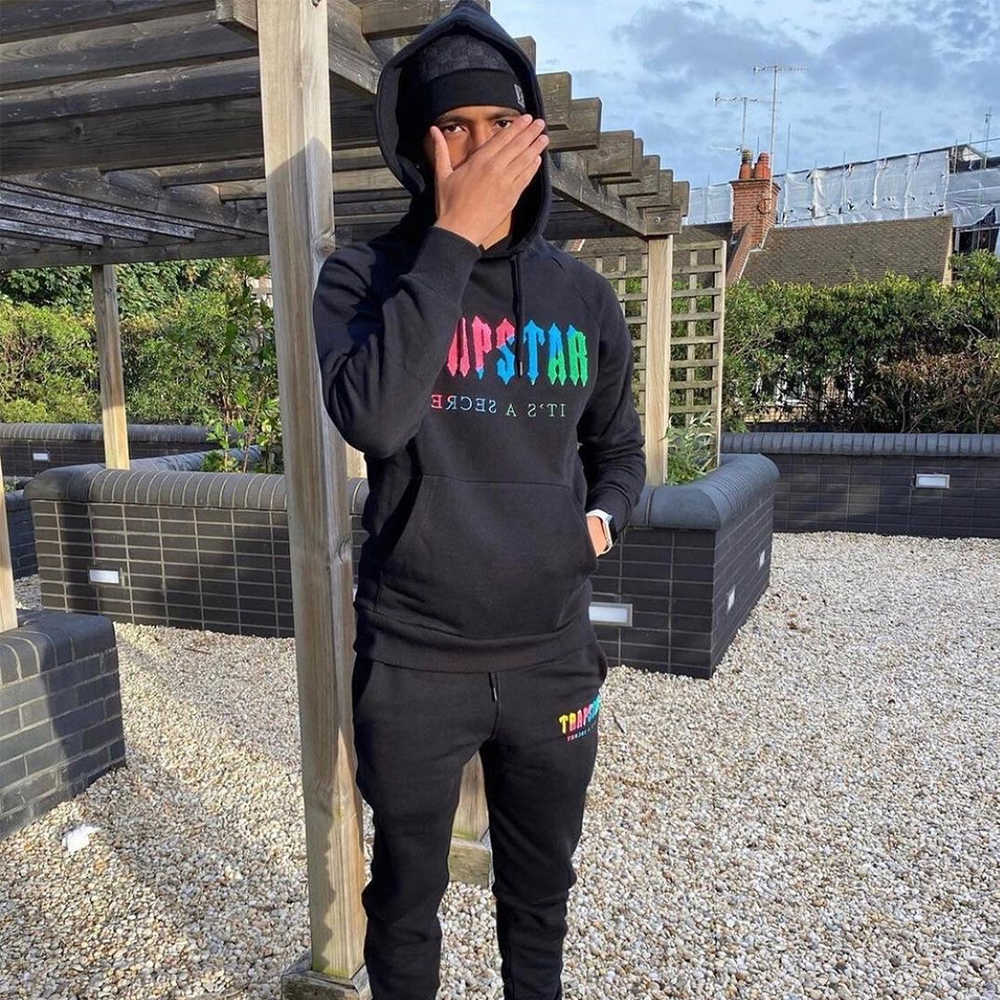 Designer Clothing Men' Sweatshirts Hoodie Trapstar Rainbow Towel Embroidered Plush Sweater Pants Set Autumn/winter Relaxed Pullover Top Pants Trendy For sale, Shipping fee
Designer Clothing Men' Sweatshirts Hoodie Trapstar Rainbow Towel Embroidered Plush Sweater Pants Set Autumn/winter Relaxed Pullover Top Pants Trendy For sale, Shipping fee