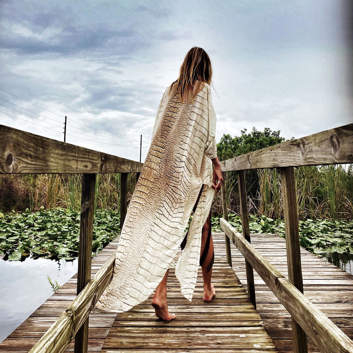 Women's Swimwear Long Swimsuit Cover Up Open Front High Split Flowy Chiffon Kimono Beach Cardigan 230506