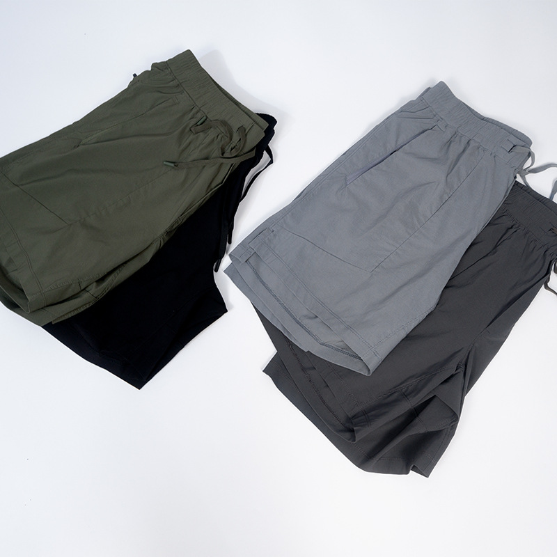 Men Yoga Sports Short Quick Dry Shorts With Zipper Pocket Mobile Phone Casual Running Gym Jogger Pant Train7
