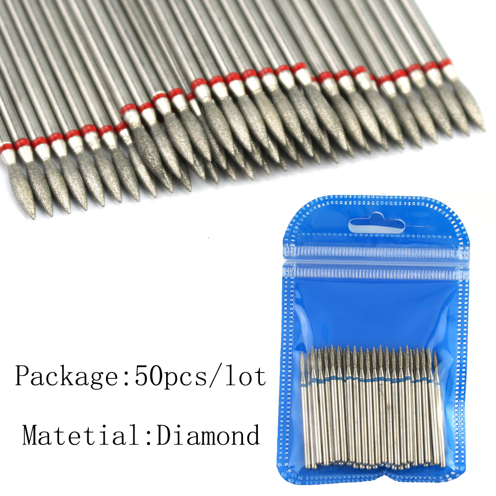 Nail Art Equipment 50pc Diamond Drill Cuticle Clean Bit Set Milling Cutter for Manicure Electric Bits Accessories Dead Skin Remove 230505