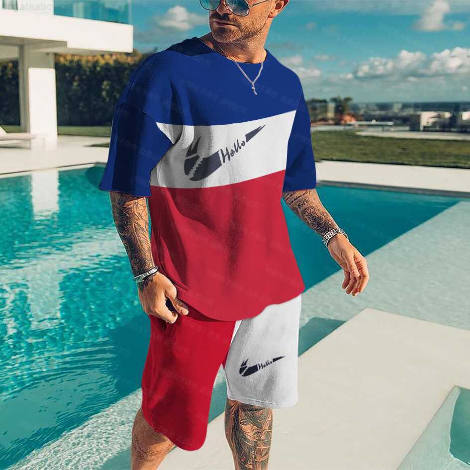 Men's Tracksuits Sports Brand T-shirt Suit Fashion Sportswear Loose Clothing Shorts Leisure Hello Letter Summer, Tz3318
Men's Tracksuits Sports Brand T-shirt Suit Fashion Sportswear Loose Clothing Shorts Leisure Hello Letter Summer, Tz3318