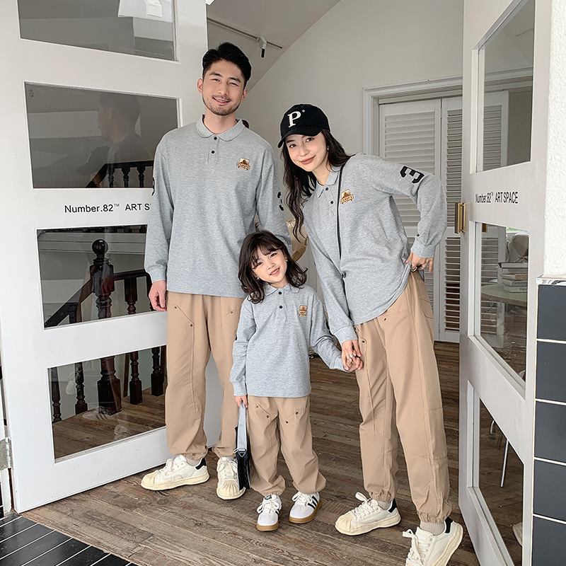 Family Matching Outfits Boys' pants rivet heavy industry parent-child clothing overalls casual loose versatile pants family fashion 230506