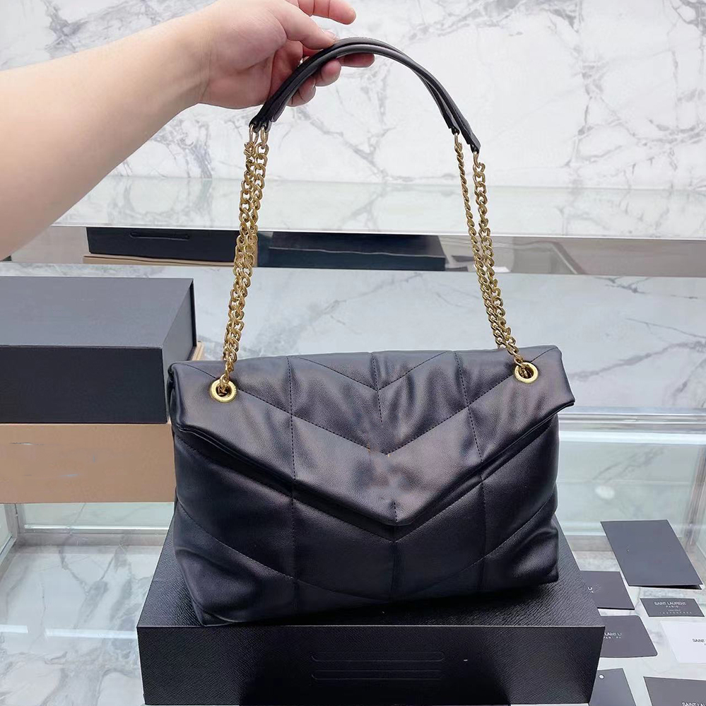 Luxury Handbag Shoulder Bag Yslity Designer Cloud Bag Hobo Seam Leather Ladies Metal Chain Handbags Loulou Y-Shaped High Quality Soft Purse For Women 33&28Cm, Black
Luxury Handbag Shoulder Bag Yslity Designer Cloud Bag Hobo Seam Leather Ladies Metal Chain Handbags Loulou Y-Shaped High Quality Soft Purse For Women 33&28Cm, Black