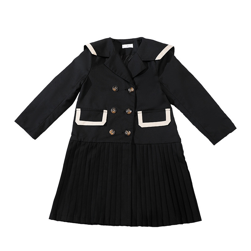 Family Matching Outfits Parent-child Suit Preppy Style Mommy and Daughter Matching Clothes Pleated Skirt Girls Sets Family Matching Outfits 230506