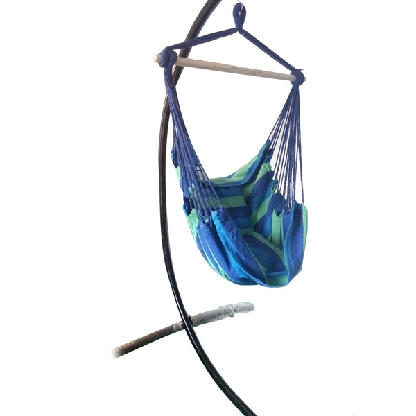 Hammock Hanging Rope Chair Porch Swing Seat Patio Camping Blue
