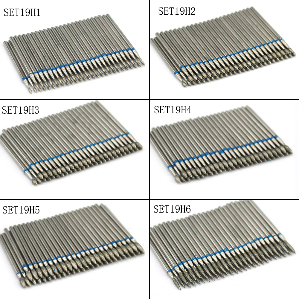 Nail Art Equipment 50pc Diamond Drill Cuticle Clean Bit Set Milling Cutter for Manicure Electric Bits Accessories Dead Skin Remove 230505