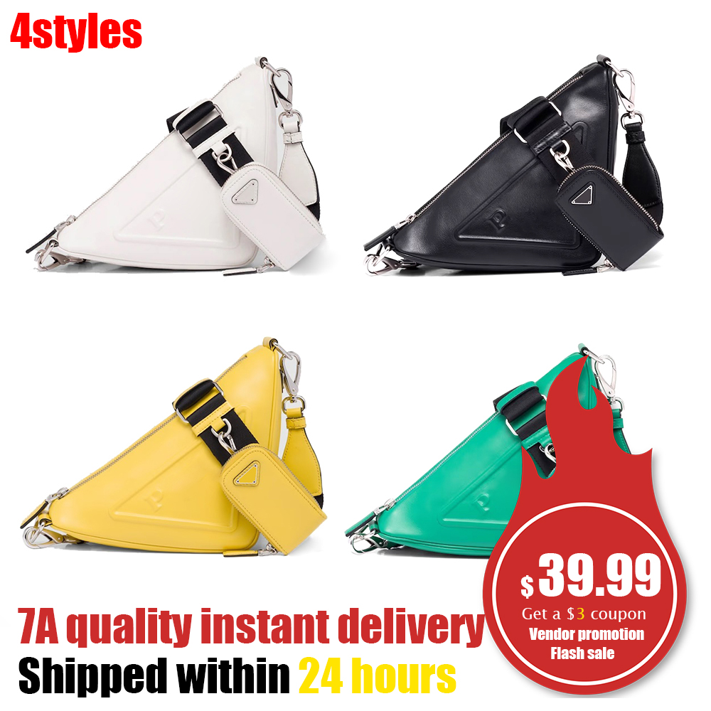 fashion prad Genuine Leather triangle bags Cross Body bag shoulder mens womens Designer hand bag Cosmetic Stuff Sacks hobo clutch totes travel handbags purse duffle, Yellow
fashion prad Genuine Leather triangle bags Cross Body bag shoulder mens womens Designer hand bag Cosmetic Stuff Sacks hobo clutch totes travel handbags purse duffle, Yellow