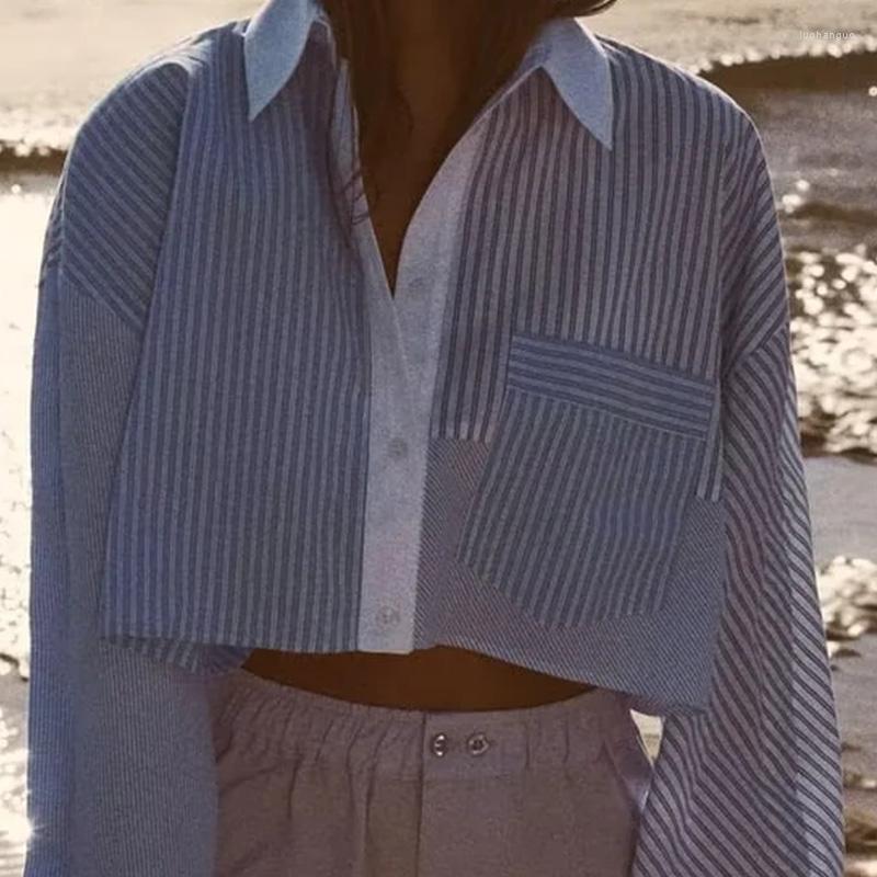 Women' Blouses Women' Shirts Striped Cropped Top Patchwork Long Sleeve Shirt Vintage Sexy Clothes Insza Blusas Mujer Summer, Sky blue
Women' Blouses Women' Shirts Striped Cropped Top Patchwork Long Sleeve Shirt Vintage Sexy Clothes Insza Blusas Mujer Summer, Sky blue