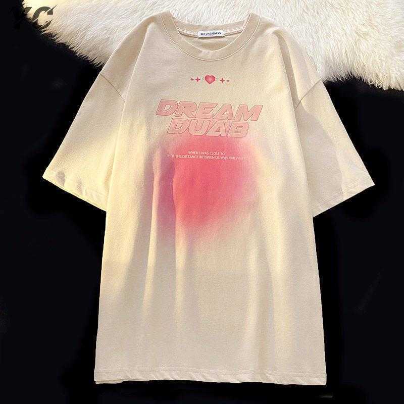 Women's T-Shirt Harajuku Hip Hop T Shirt Unisex Funny Printed Tshirt Streetwear Summer Mens And Female Short Sleeve Cotton TShirt BF Vintage Z050