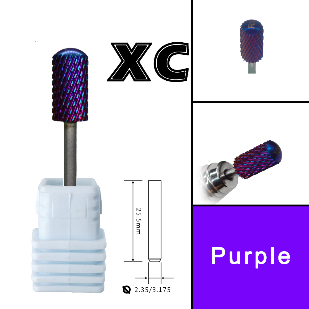 Nail Art Equipment NAILTOOLS Tungsten 66 Large Round Top Blue Blade Carbide Strongest Barrel Drill Bit and remover for Powder 230505