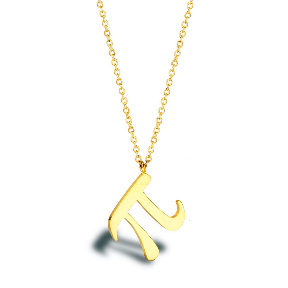 30PCS Math Pi 3.14 Number Sign Symbol Necklace Stainless Steel Pai Greek Alphabet Irrational Digital Letter Charm Pendant Jewelry for Teacher Student 