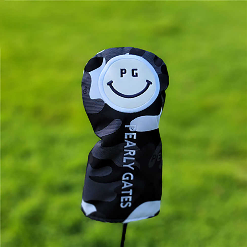 Other Golf Products Golf Headcover Golf Wood Head Cover for Driver(460cc)FairwayHybrid(UT) Woods Smile Pattern Camouflage Waterproof Golf Covers J2305