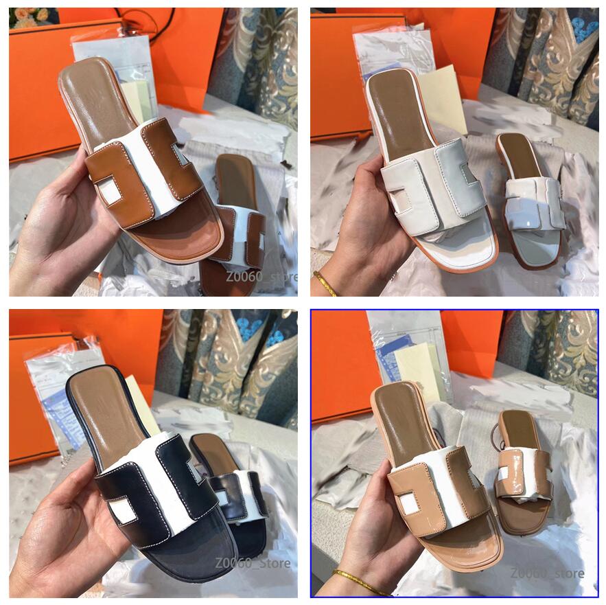 2023 SUMMER Womens slides Leather Slippers Designer women Slides Slipper Fashion Summer Beach Bee slipper Larger Size 35-42