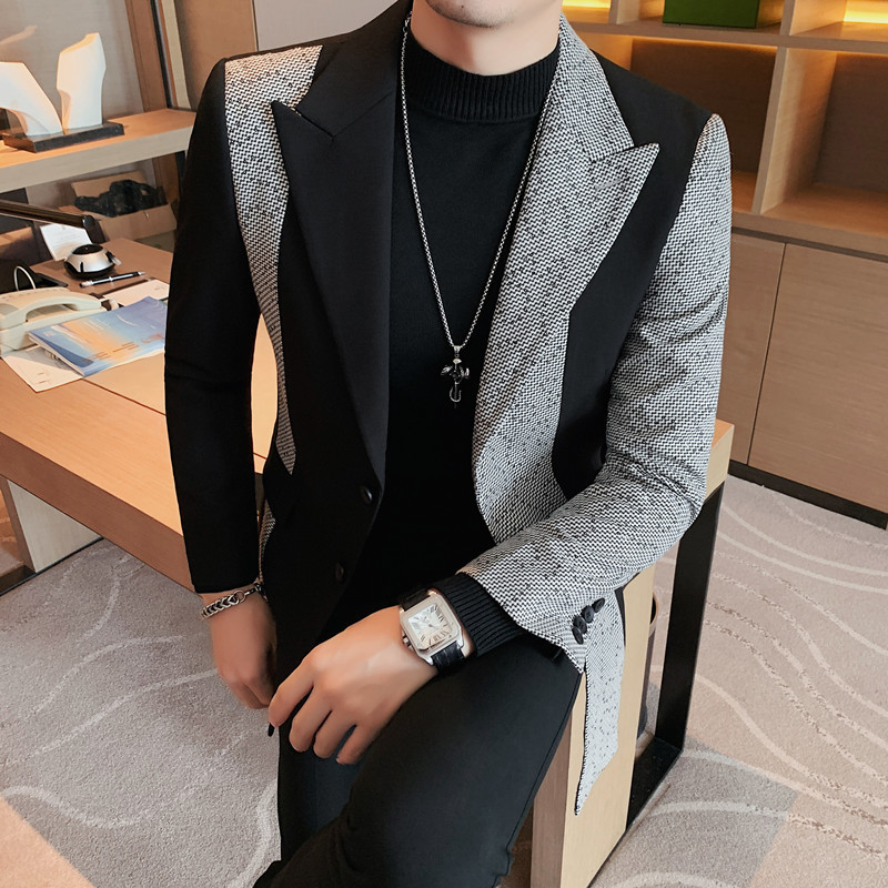 Men's Suits Blazers Men's Spring Color Scheme Business Office Tuxedo Fashion Casual Dress Suit Coat High Quality Blazers Jacket S-4XL 230506