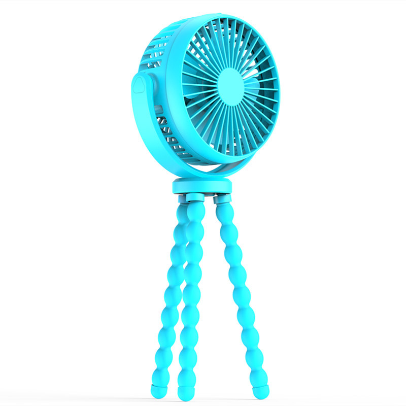 5200mAh Battery Powered Handheld Fan Portable Baby Stroller Fan 360°Rotate Rechargeable Mini Clip on Fan with Flexible Tripod for Car Seat Travel