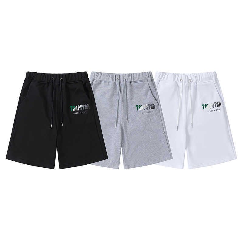 Designer Short Fashion Casual Clothing Trendy Brand Trapstar Letter Green White Grey Gradient Towel Embroidery Loose Relaxed Men's Women's Sports Pants, Gray
Designer Short Fashion Casual Clothing Trendy Brand Trapstar Letter Green White Grey Gradient Towel Embroidery Loose Relaxed Men's Women's Sports Pants, Gray