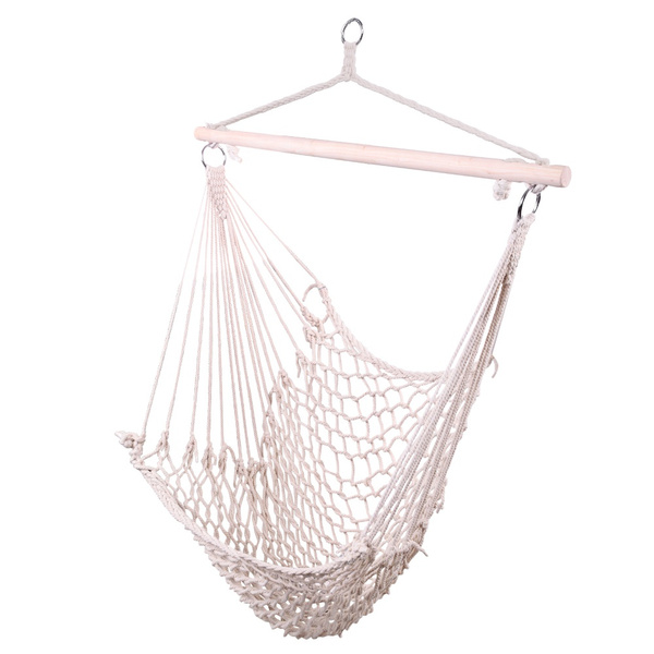 Cotton Hanging Rope Air Sky Chair Swing Beige we Cannot Ship To POBOx