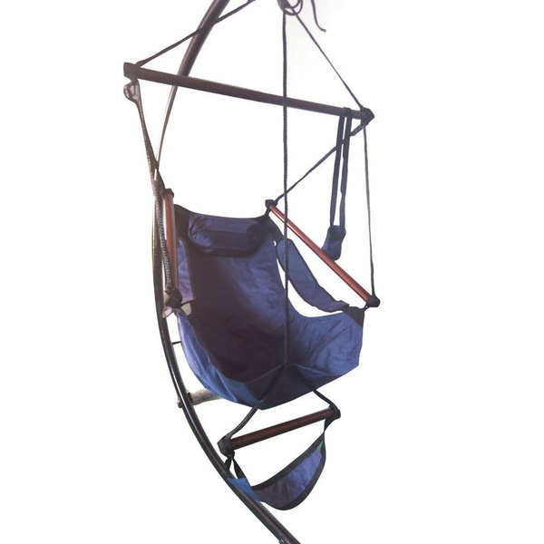 Outdoor Indoor Hammock Hanging Chair Air Deluxe Swing Chair Solid Wood 4 Colour With Carrying Bag
