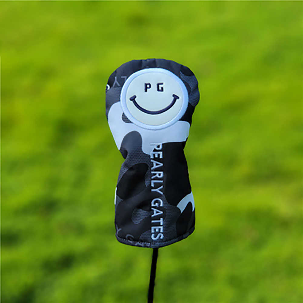 Other Golf Products Golf Headcover Golf Wood Head Cover for Driver(460cc)FairwayHybrid(UT) Woods Smile Pattern Camouflage Waterproof Golf Covers J2305