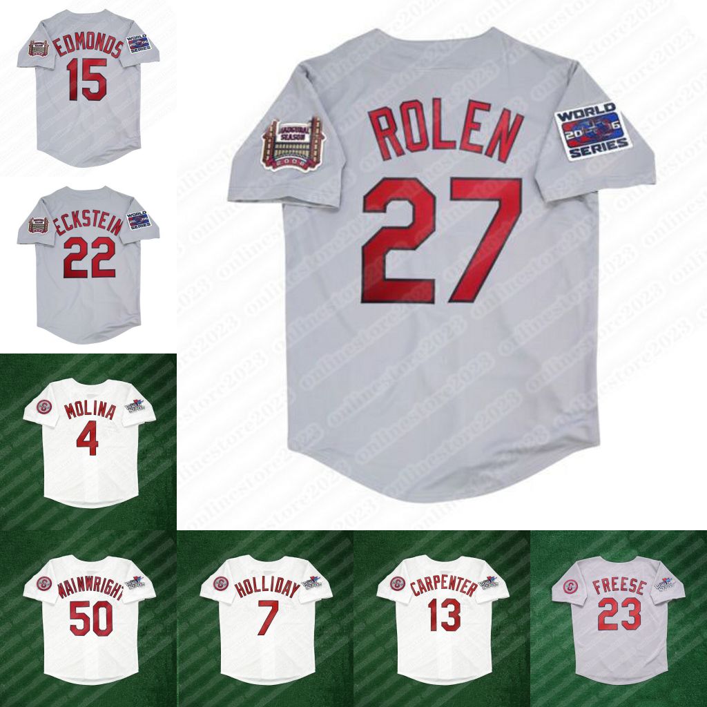 4 Yadier Molina Vintage 2013 World Series Baseball Jerseyscardinal David Eckstein Matt Carpenter David Freese SO TAGUCHI Albert Pujols Adam Wainwright Jim Edmonds, Custom/2006 world series
4 Yadier Molina Vintage 2013 World Series Baseball Jerseyscardinal David Eckstein Matt Carpenter David Freese SO TAGUCHI Albert Pujols Adam Wainwright Jim Edmonds, Custom/2006 world series
