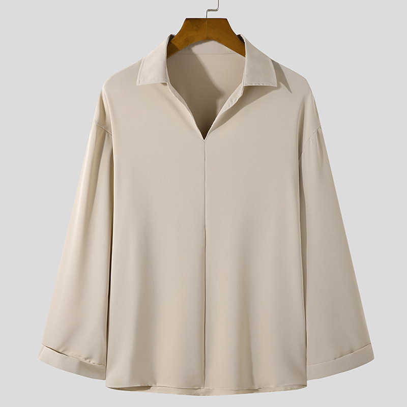 Men's Casual Shirts Simple Japanese and Korean Men's Shirts 2023 New Fashion Texture Loose Lapel Casual