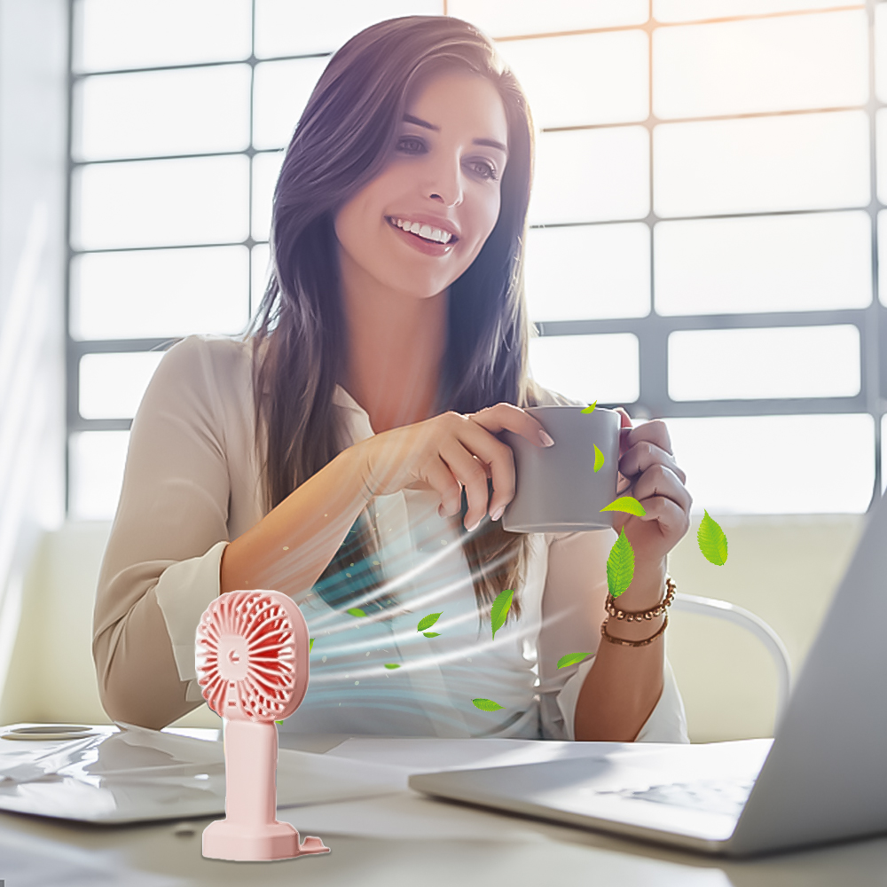 Portable Handheld Fan Rechargeable Cooling Mini USB Fan With Phone Holder For Summer Office Home Outdoor Cooler Fan Desk Fans