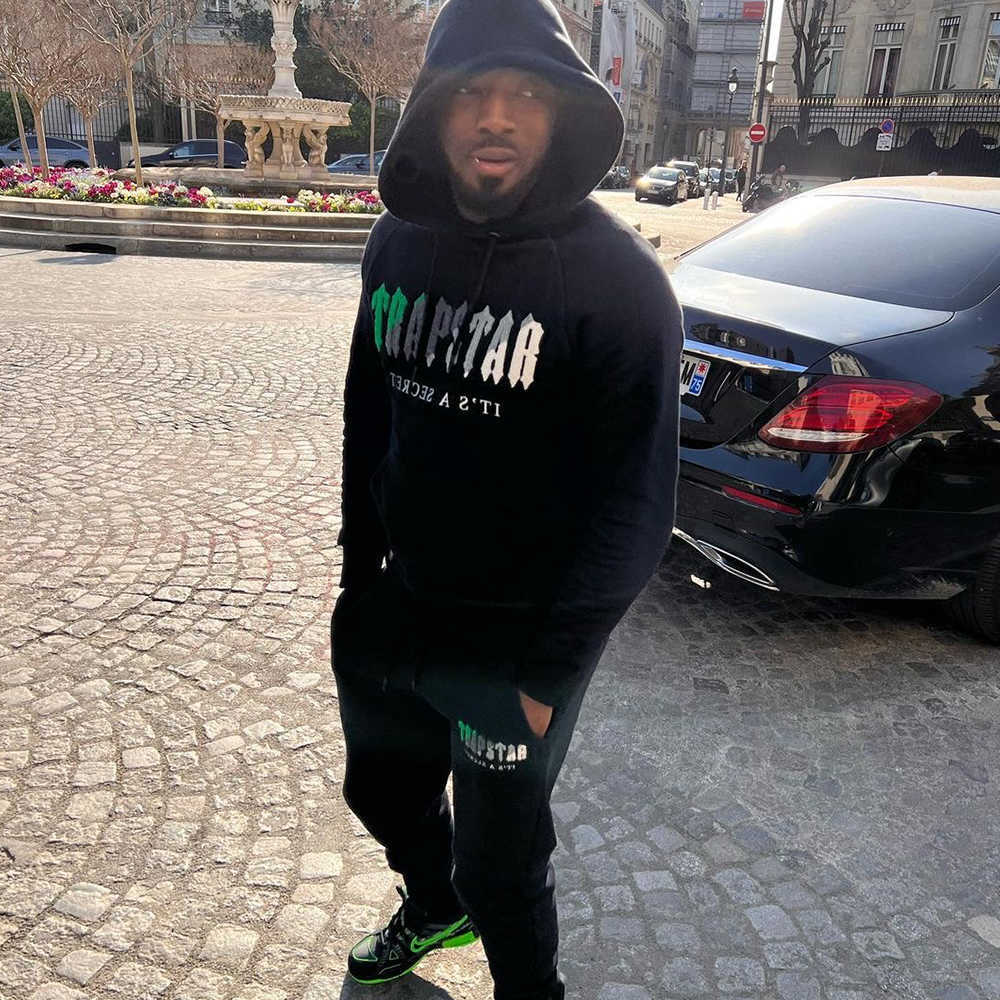 Designer Clothing Men' Sweatshirts Hoodie Trapstar Green Black Towel Embroidered Plush Sweater Pants Set Autumn/winter Relaxed Pullover Top Pants Trendy, Shipping fee
Designer Clothing Men' Sweatshirts Hoodie Trapstar Green Black Towel Embroidered Plush Sweater Pants Set Autumn/winter Relaxed Pullover Top Pants Trendy, Shipping fee