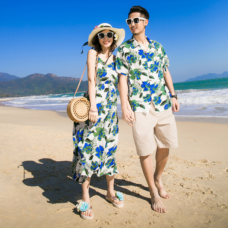 Family Matching Outfits Parent-Child Wear Summer Couple Beach Vacation Clothes for the Whole Family Mother-Daughter Dress Shirt Suit 230506