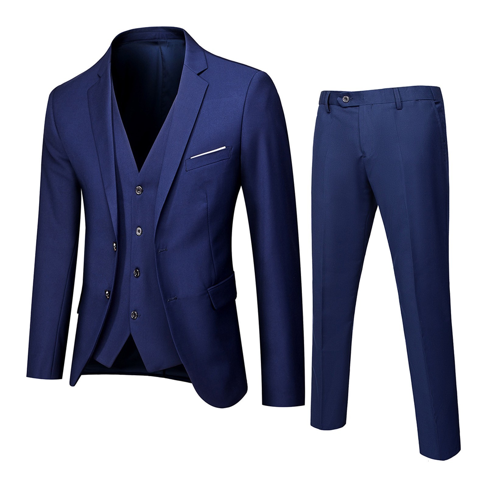 Men's Suits Blazers Male Slim Formal 3pcs Suits Men Wedding Prom Suit Tuxedo Fit Men Business Work Wear Suits Groom JacketPantsVest 230506