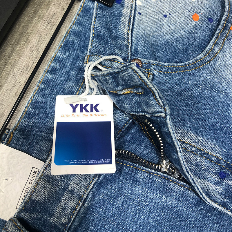 Men's Shorts Men Ripped Hole Denim Shorts Stretch Hip Hop Paint Splatter Frayed Streetwear Trend Destroyed Vintage Male Jeans Short 230506