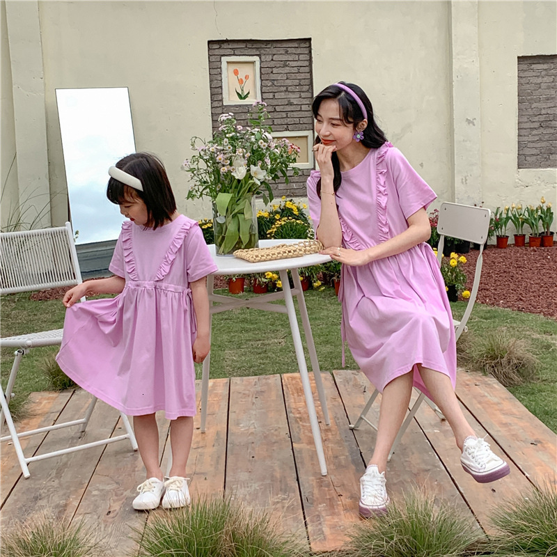Family Matching Outfits Mom Daughter Summer Dress Baby Girl Summer Dresses Women Clothing Mother And Daughter Matching Clothes Parent-Child Pair Look 