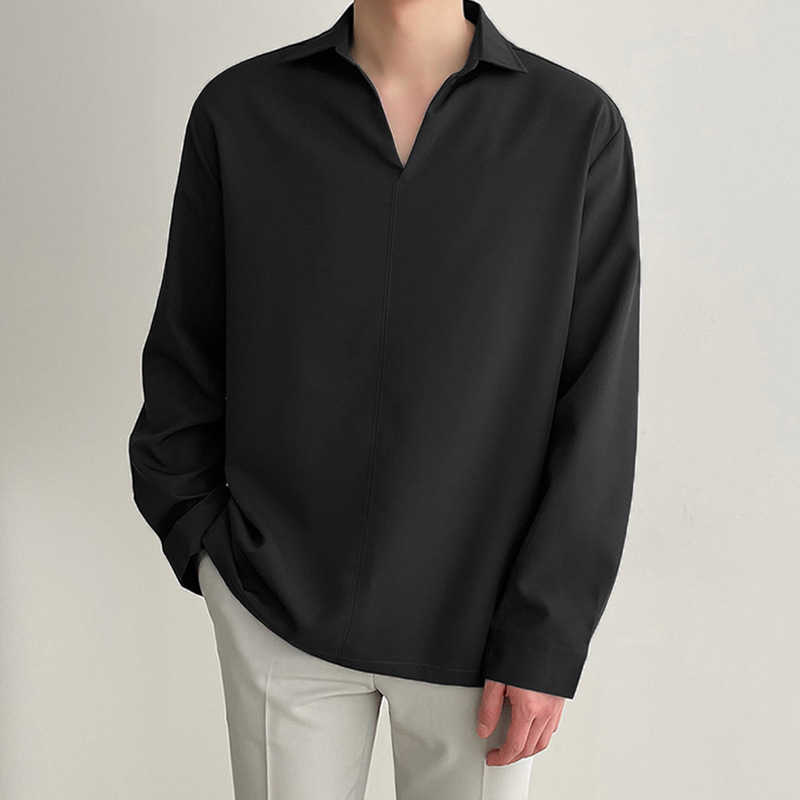 Men's Casual Shirts Simple Japanese and Korean Men's Shirts 2023 New Fashion Texture Loose Lapel Casual