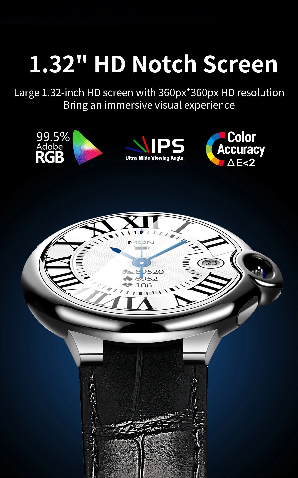 Smart Watch AW28 Smartwatch Women BT5.0 1.32 Inch Bluetooth Call Sports Modes Heart Rate Blood Pressure Luxury Watch Women 2023