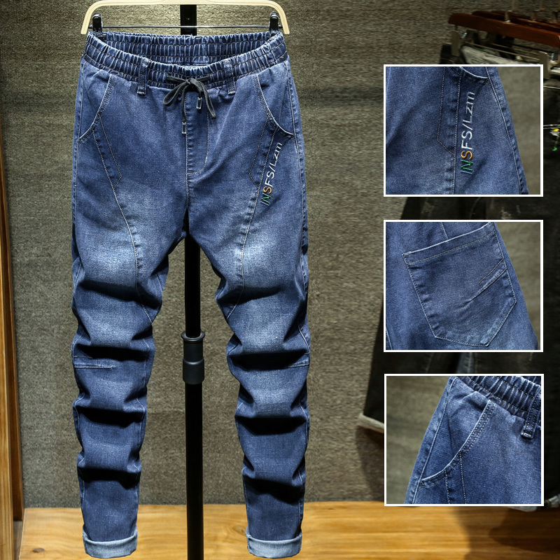 Men's Jeans 9XL 10XL Plus Size Summer High Quality Men Baggy ripped solid Pants Cargo Male Casual Denim Fashion Mens Long Jeans Trousers 230506