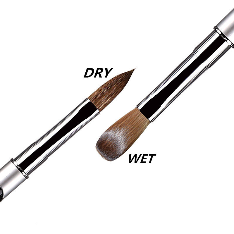 Nail Brushes 1PC Kolinsky Sable Acrylic UV Gel Carving Pen Liquid Powder DIY Drawing 230505