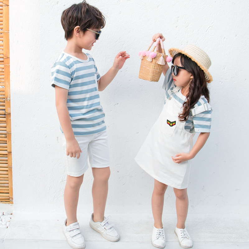 Family Matching Outfits Parent Child Matching Suits for The Whole Family Clothing Father Son Set Clothes Mother Daughter Summer Dress Two Piece Outfit