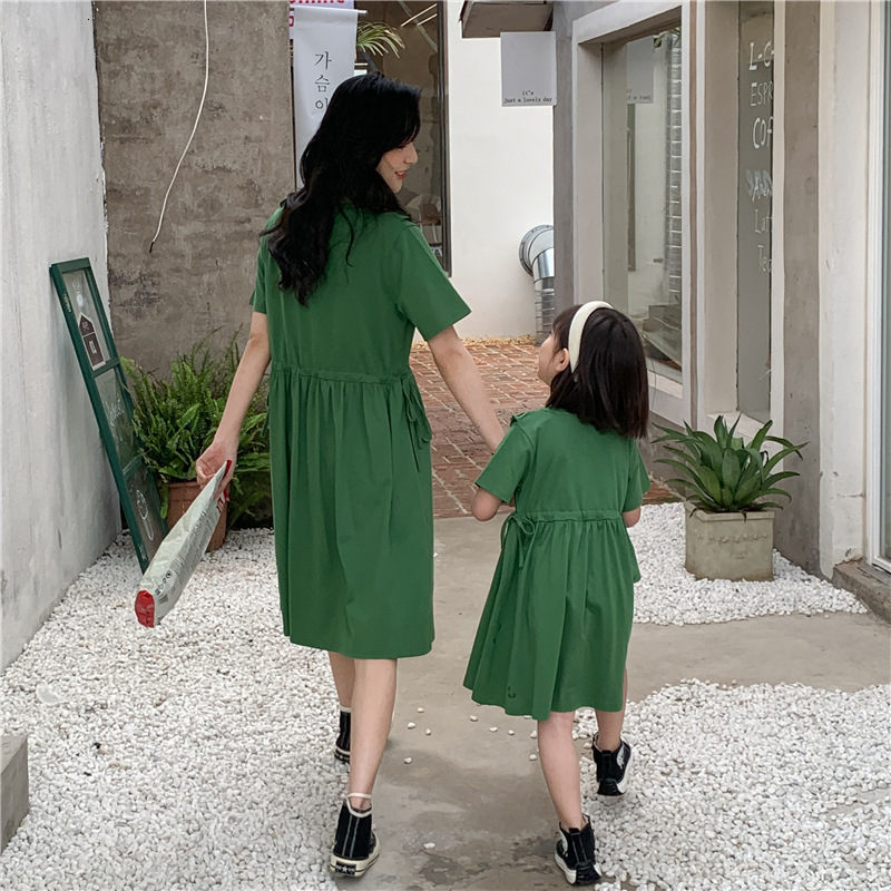 Family Matching Outfits Mom Daughter Summer Dress Baby Girl Summer Dresses Women Clothing Mother And Daughter Matching Clothes Parent-Child Pair Look 