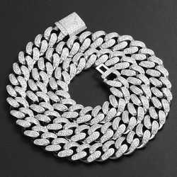 Hip Hop Sterling Sier VVS Dia Jewelry Cuban Link Chains Moissanite Necklace For Men Women