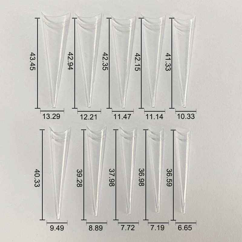 Nail Practice Display 500pcs XXL Long Sharp Stiletto False Tips for Manicure Half Cover No C Cruve Quick Building Mold 230505