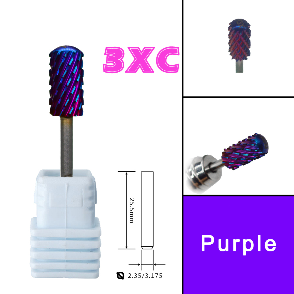 Nail Art Equipment NAILTOOLS Tungsten 66 Large Round Top Blue Blade Carbide Strongest Barrel Drill Bit and remover for Powder 230505