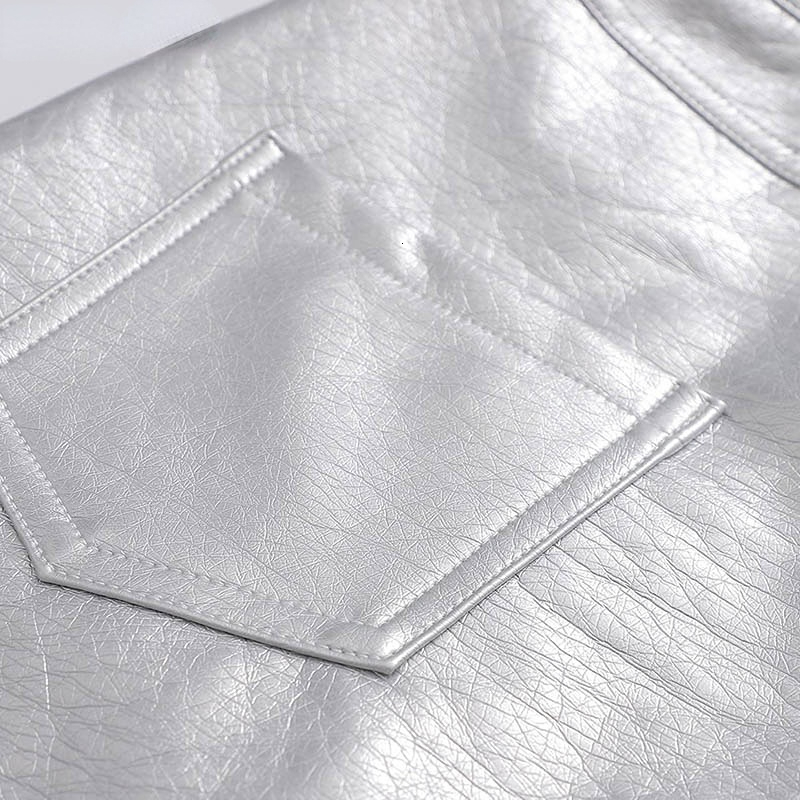 Skirts Women's Sexy Super Short Pu Leather Skirt High Street Solid Color Faux Leather Mini Skirt Lady Party Club Skirt 230506