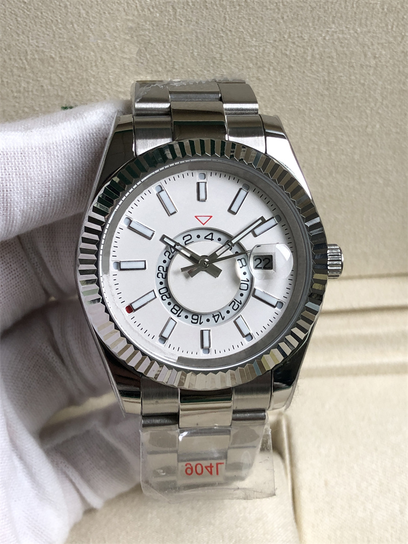 mens automatic Mechanical watches 42mm full stainless steel Swim wristwatches sapphire luminous calendar watch