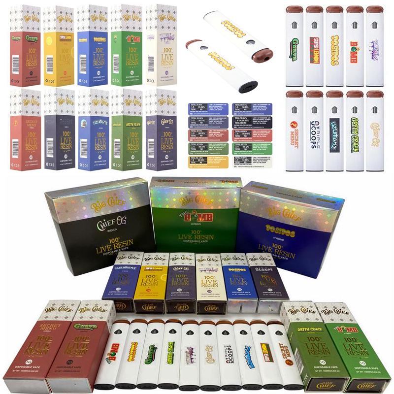 Big Chief Live Resin Vape Pen 1.0ml Pods 350mAh Battery BC Disposable Pen With 10 Strains Packagings, Multi
Big Chief Live Resin Vape Pen 1.0ml Pods 350mAh Battery BC Disposable Pen With 10 Strains Packagings, Multi