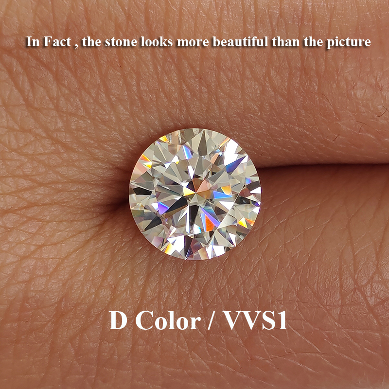 Loose Diamonds 100% Real D Color Stone 1.0ct 6.5mm Lab Grown Diamond GRA Certified Moissanita Premium Gemstone Pass Diamond Tester 230506
